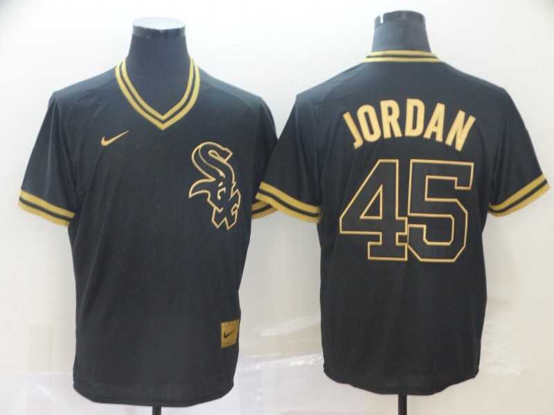 White Sox 45 Michael Jordan Black Gold Nike Cooperstown Collection Legend V Neck Jersey (1),We sell and wholesale White Sox 45 Michael Jordan Black Gold Nike Cooperstown Collection Legend V Neck Jersey (1) on line form chian!